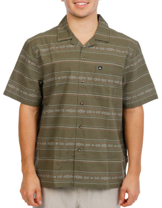 Thumbnail 1: Quiksilver Men's Short Sleeve Windward Button Down Shirt 