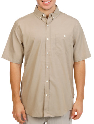 Thumbnail 1: Quiksilver Men's Short Sleeve Fallbrook Button Down Shirt 