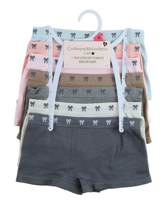 Thumbnail 1: Catherine Malandrino Girls 7 Pk Seamless Ribbed Boy Shorts Set 