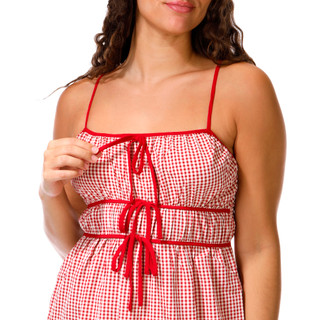 Thumbnail 3: MONTEAU Juniors Gingham Bow Front Maxi Dress 