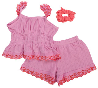 Thumbnail 3: Vince Camuto Little Girls 3 Pc Pointelle Shorts Set 