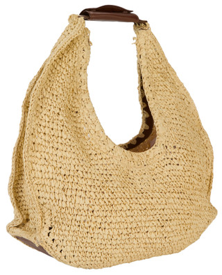 Thumbnail 3: BCBG Crochet Raffia Hobo Bag 
