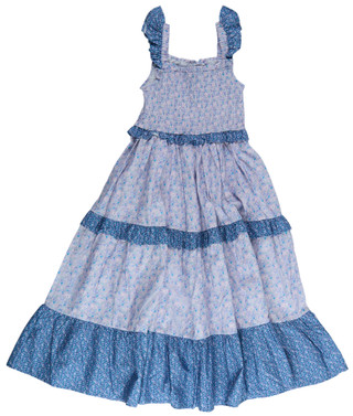 Thumbnail 2: Andy & Evan Junior's Sleeveless Floral Tiered Maxi Dress 