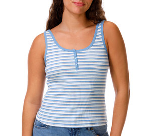 Thumbnail 1: Pink Rose Juniors Henley Tank 