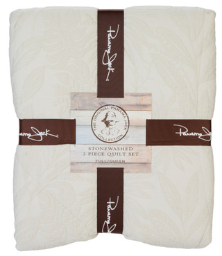 Thumbnail 1: Panama Jack Queen Size Stonewash Palm Quilt Set 
