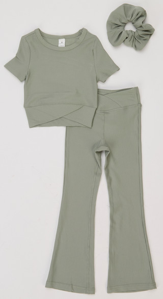 Thumbnail 1: Yogalicious Little Girls 3 Pc Pants Set  