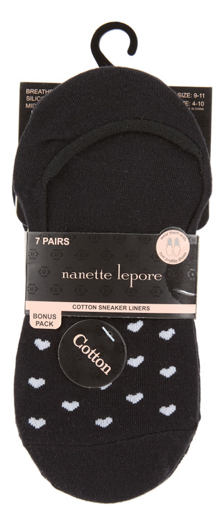 Thumbnail 1: Nanette Lepore Women's 7 Pk Sock Liner Socks 