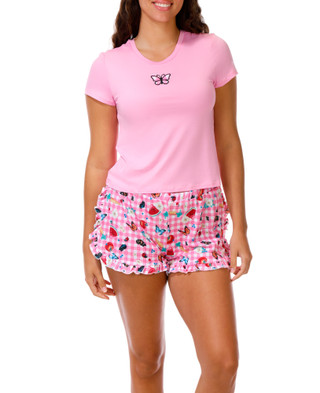 Thumbnail 1: Madden Girl Juniors 2 Pc Pajama Shorts Set  