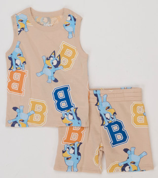 Thumbnail 1: BLUEY Toddler Boys 2 Pc Shorts Set  