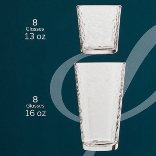 Thumbnail 2: Libbey Frost 16-Piece Tumbler and Rocks Glass Set 