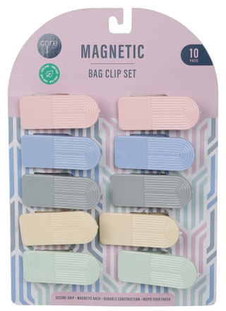 Thumbnail 1: Core Home 10-Piece Magnetic Rainbow Bag Clips 
