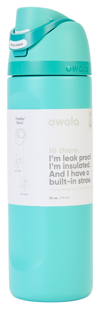 Thumbnail 2: OWALA FreeSip 24 oz Water Bottle in 90s Kid 