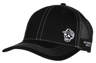 Thumbnail 1: SECONDARY Top Stitch Skull Trucker Hat 