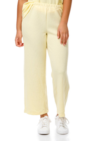 Thumbnail 4: Status by Chenault Women's 2 Pc Short Sleeve Ribbed Top & Pants Set 