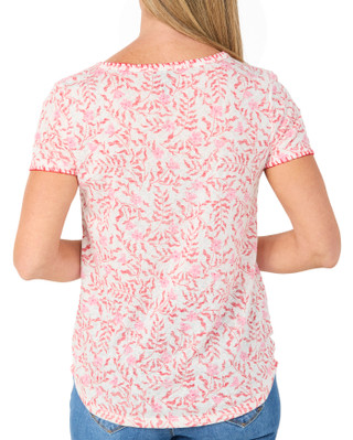 Thumbnail 2: Bobeau Women's Short Sleeve Printed Top 
