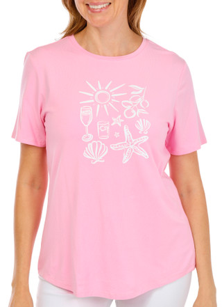 Thumbnail 1: REEL LEGENDS Women's Bamboo Beach Cocktails Tee 