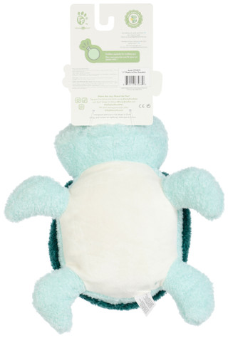 Thumbnail 2: Furry Five 11-Inch Turtle Plush Dog Toy with Squeaker 