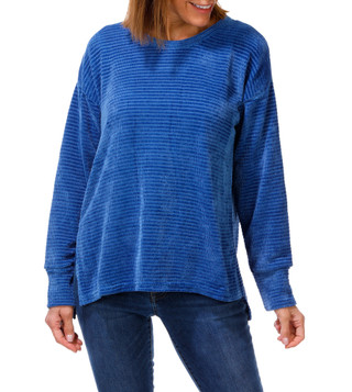 Thumbnail 1: Chenault Women's Waffle Knit Crew Neck Chenille Top 