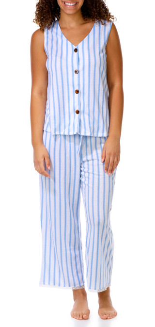 Thumbnail 1: Muk Luks Women's Cropped Pant Sleep Set 
