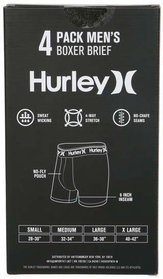 Thumbnail 2: Hurley Men's 4 Pk Boxer Briefs 