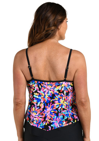 Thumbnail 2: Maxine of Hollywood Women's Make A Splash Flutter Hem Tankini 