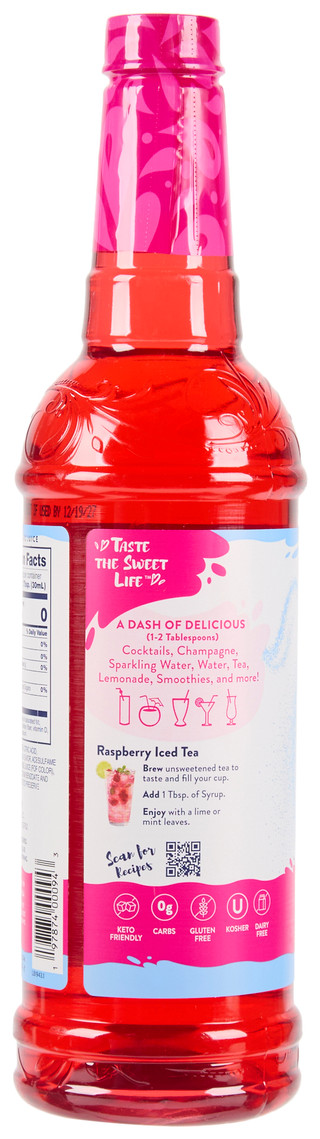 Thumbnail 3: Jordan's Skinny Mixes 25.4 oz Raspberry Syrup  