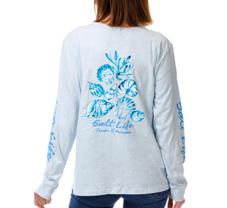 Thumbnail 3: Salt Life Women's Long Sleeve By the Seashore Tee 