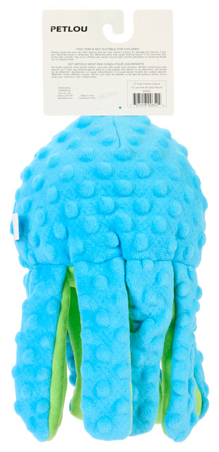 Thumbnail 1: Petlou Dotty Friends Octopus Squeaky Plush Dog Toy 