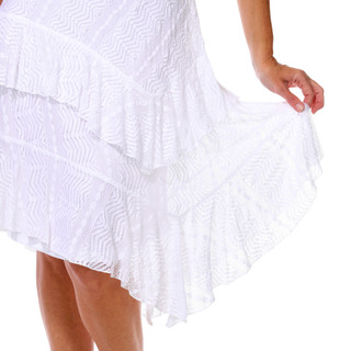 Thumbnail 1: Rabbit Rabbit Women's Stretch Lace Hanky Hem Midi Dress 