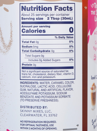 Thumbnail 4: Jordan's Skinny Mixes 25.4 oz Caramel Syrup 