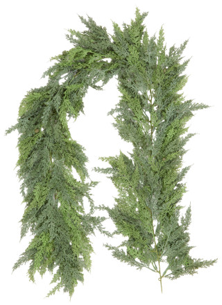 Thumbnail 1: Supreme Silk 6 ft Real Touch Soft Cedar Christmas Garland 
