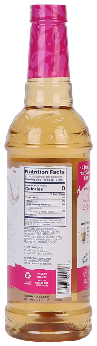 Thumbnail 1: Jordan's Skinny Mixes 25.4 oz Vanilla Almond Syrup  
