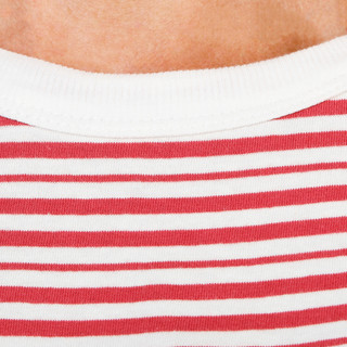 Thumbnail 3: BUNULU Women's Long Sleeve Ribbed Collar Striped Top  
