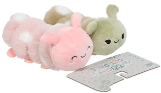 Thumbnail 1: Smoochy Pet Pals 2 Pk Plush Squeaker Crinkle 7In Caterpillars Pet Toys  