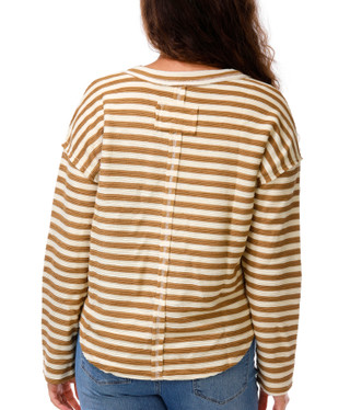Thumbnail 3: Blu Pepper Junior's Long Sleeve Striped Henley Top 