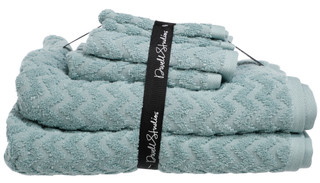 Thumbnail 2: DWELL 6 Pc Cotton Chevron Bath Towel Set 