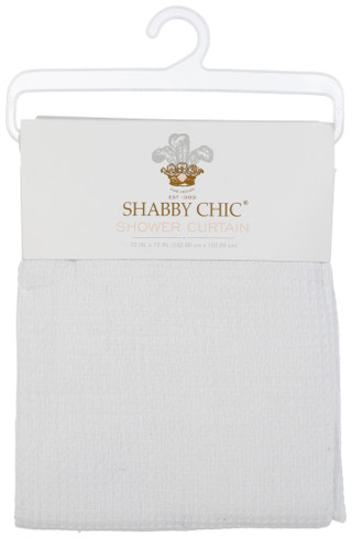 Thumbnail 1: SHABBY CHIC 72x72 Cotton Waffle Shower Curtain 