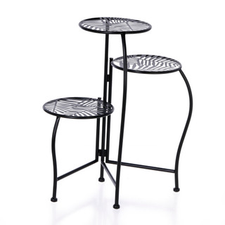 Thumbnail 2: Sagebrook Home 22" Folding 3-Tier Leaves Plant Stand Black 