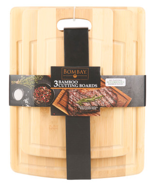 Thumbnail 2: Bombay 3-Piece Bamboo Cutting Board Set 