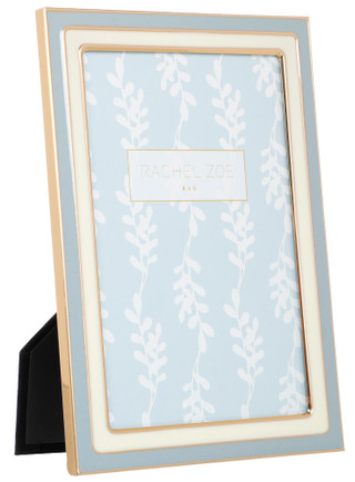 Thumbnail 2: RACHEL ZOE 4x6 Blue White Enamel Photo Frame 
