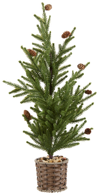 Thumbnail 2: Magical Season 24 in Christmas Tree in Woven Pot 