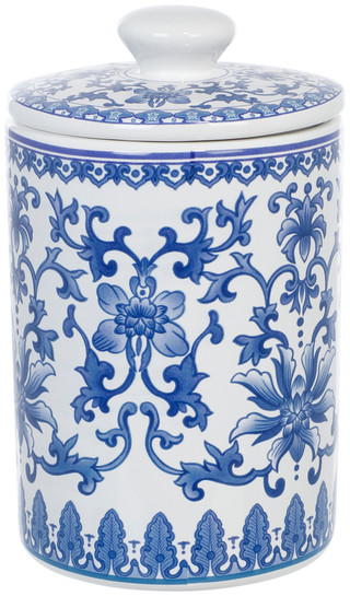 Thumbnail 1: 10 Strawberry Street Chinoiserie Ceramic Canister w/ Lid 