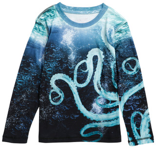 Thumbnail 1: REEL LEGENDS Boys Long Sleeve Performance Octopus Fishing Shirt  