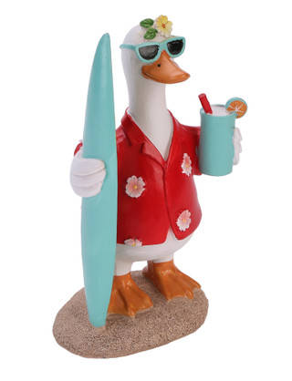 Thumbnail 1: Magical Season 12 in Polyresin Duck with Surfboard 