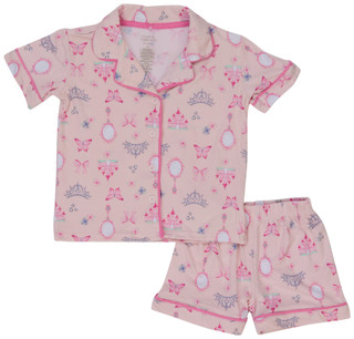Thumbnail 2: Cutie Pie Baby Toddler Girls' Princess Print Pajama Set - 2 Piece 