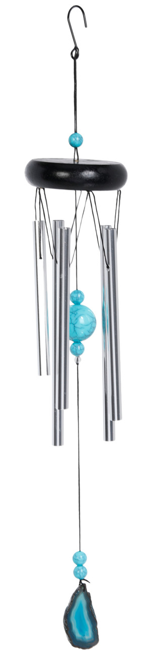 Thumbnail 2: SUNSET VISTA DESIGNS Blue Agate Wind Chime 20" 