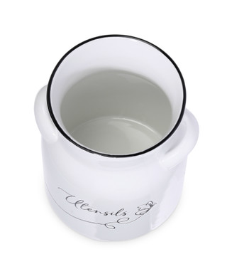 Thumbnail 2: 10 Strawberry Street Butterfly Milk Can Utensil Crock 