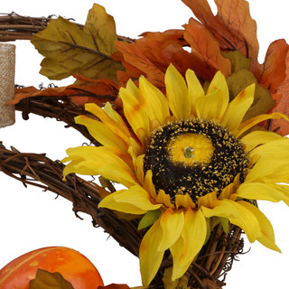 Thumbnail 2: Supreme Silk Harvest Pumpkin Wall Accent  