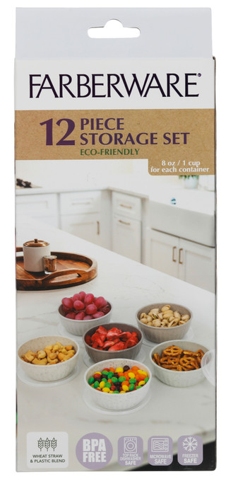 Thumbnail 2: Farberware 12-Piece Round Food Storage Bowl Set 
