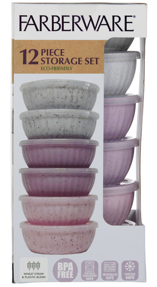 Thumbnail 3: Farberware 12-Piece Round Food Storage Bowl Set 